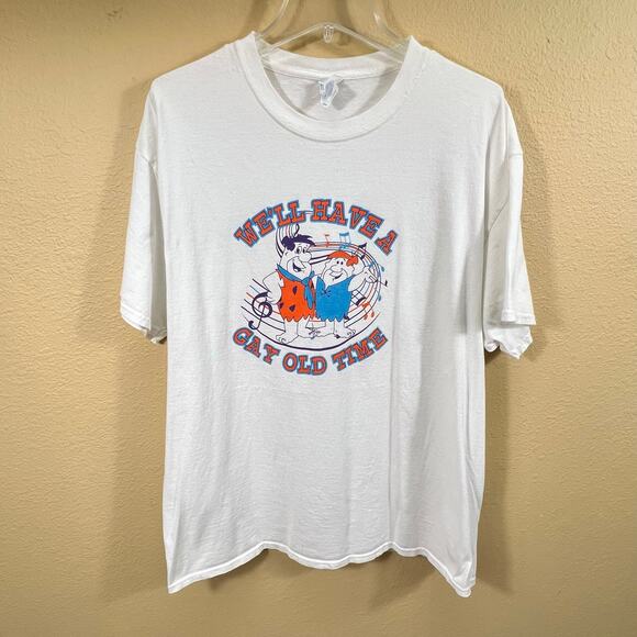 Vtg The Flinstones Retro Graphic T-Shirt Unisex Size XL Port Authority - Picture 1 of 8